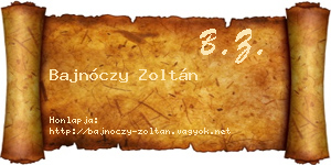 Bajnóczy Zoltán névjegykártya