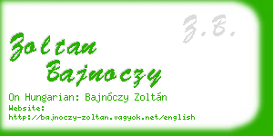 zoltan bajnoczy business card