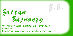 zoltan bajnoczy business card